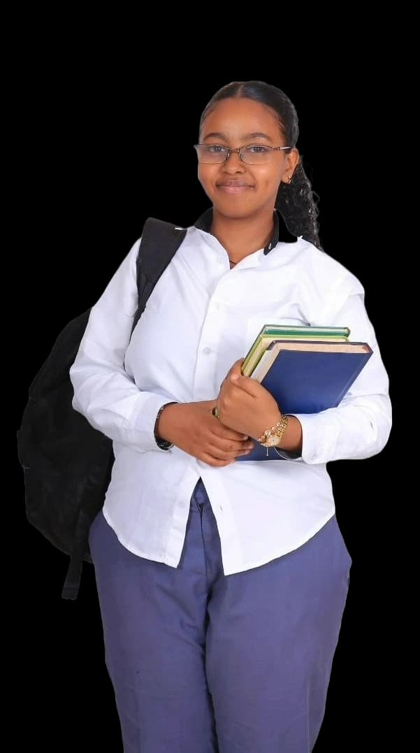 Student working on laptop